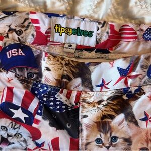 Tipsy Elves Red and Blue Patriotic leggings